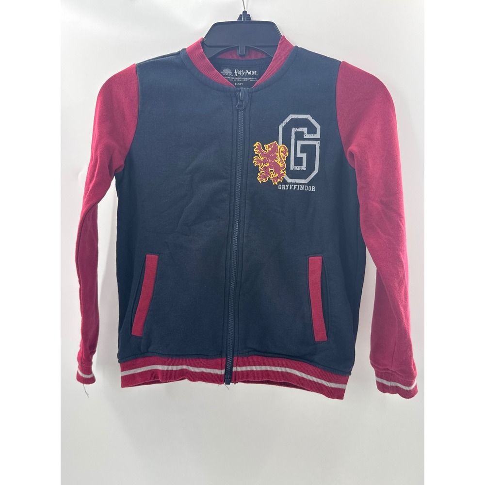 Harry Potter Gryffindor Quidditch Champion Varsity Jacket Kids 8-10Y Navy Red